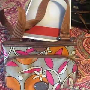 Fossil floral crossbody